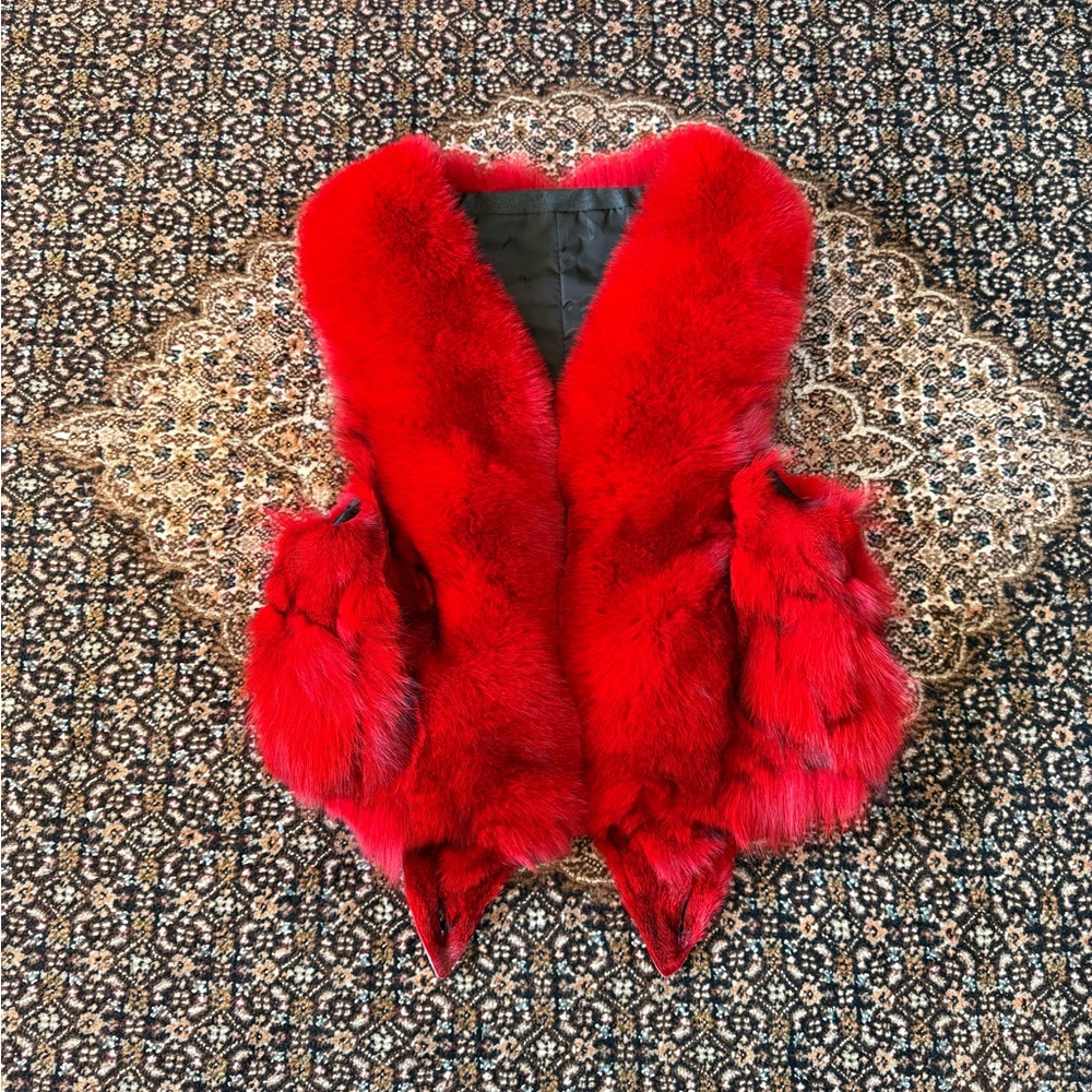Vibrant 100% Real Fur Vest
